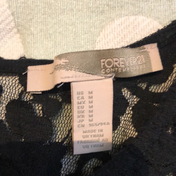 Forever 21- Black lace tank top - Picture 5 of 5